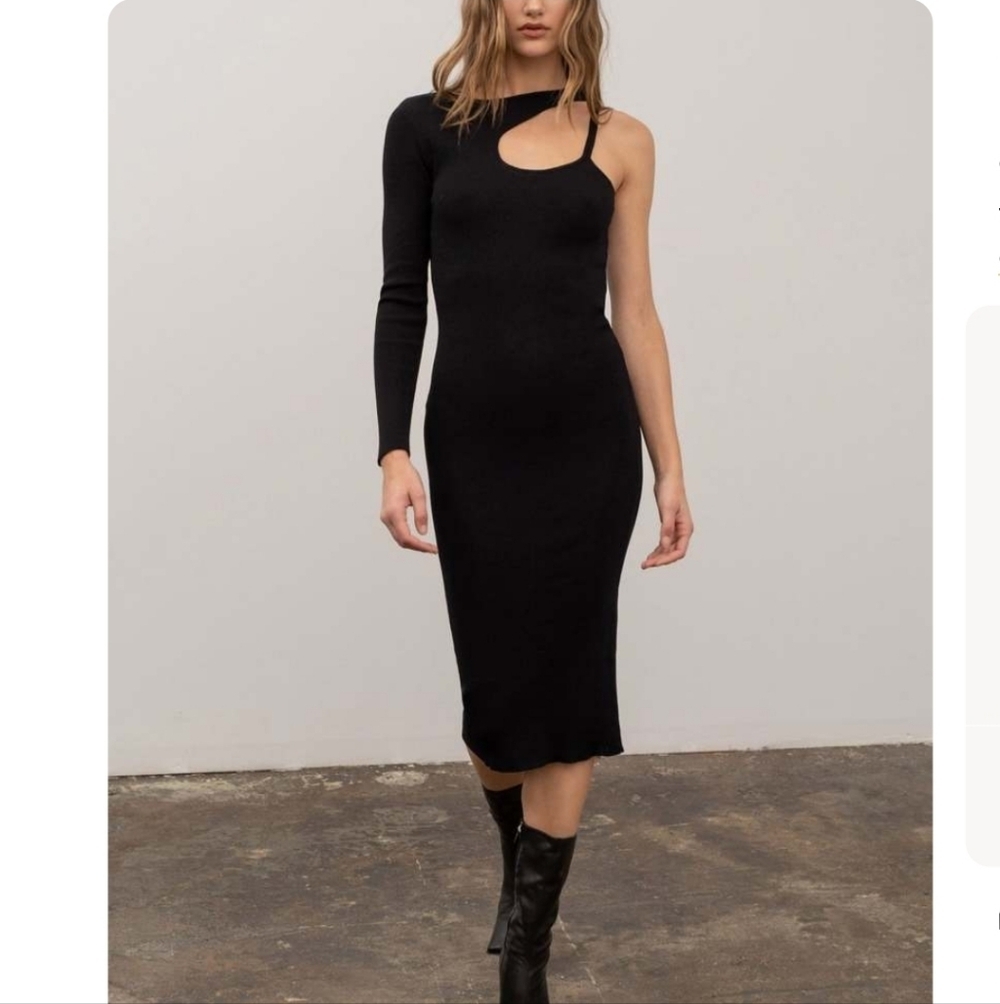 NWT| Moon River Cutout Midi Sweater Dress